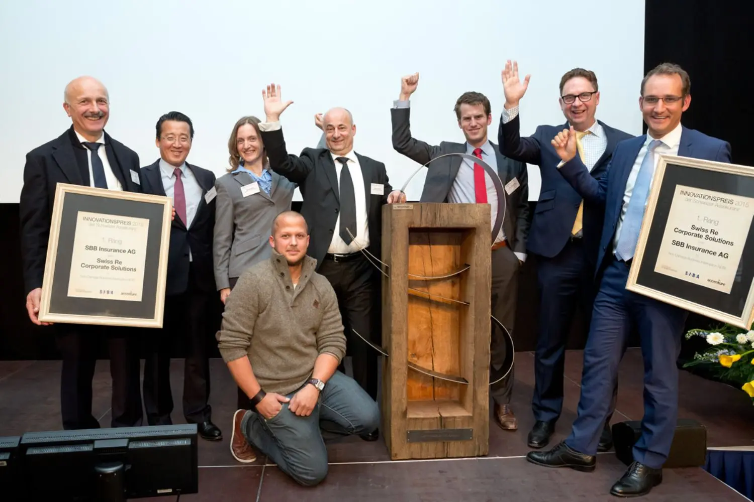 Swiss Re team at Swiss Insurance Innovation Awards 2015
