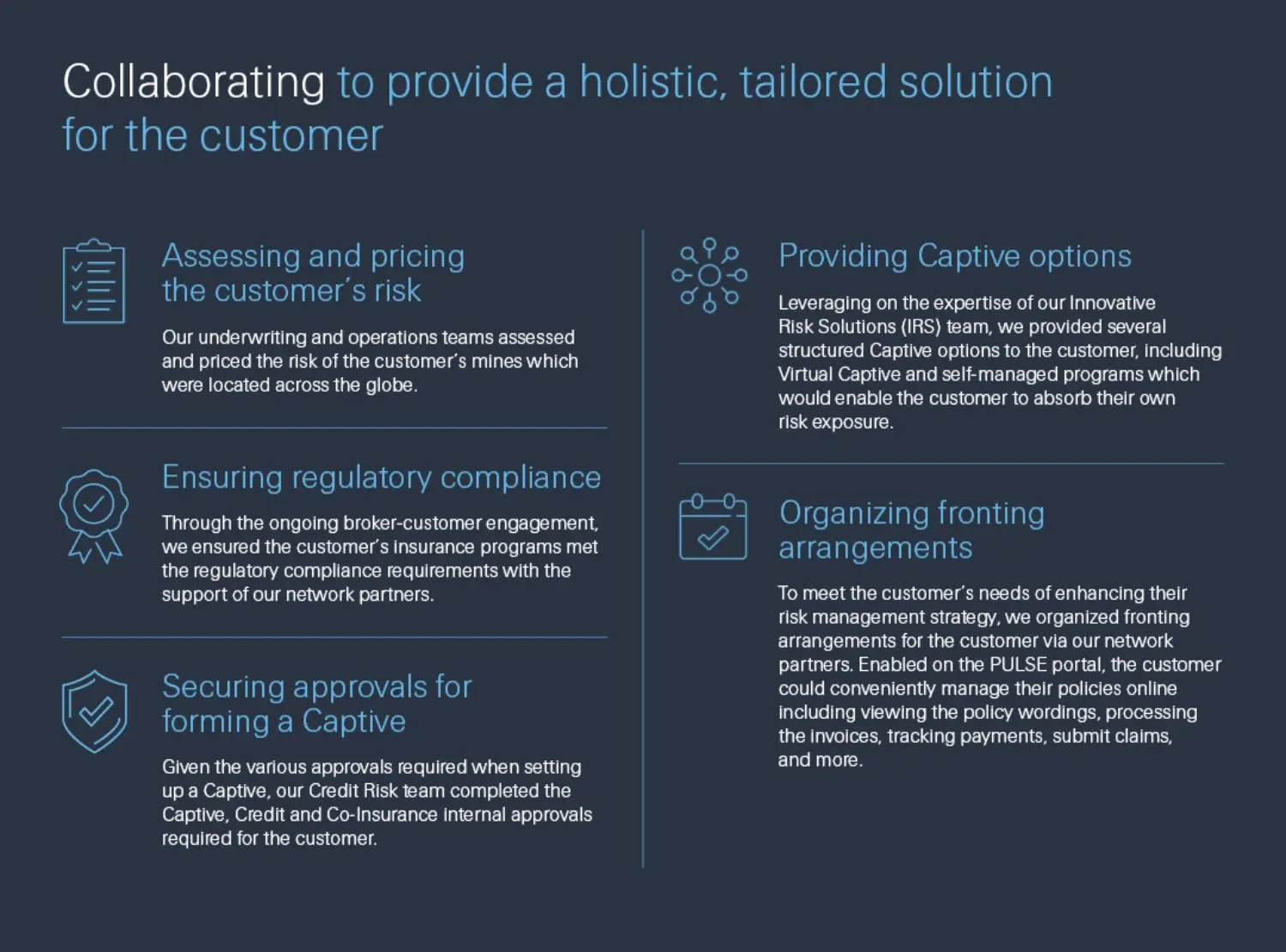 Risk management case study - collaboration infographic