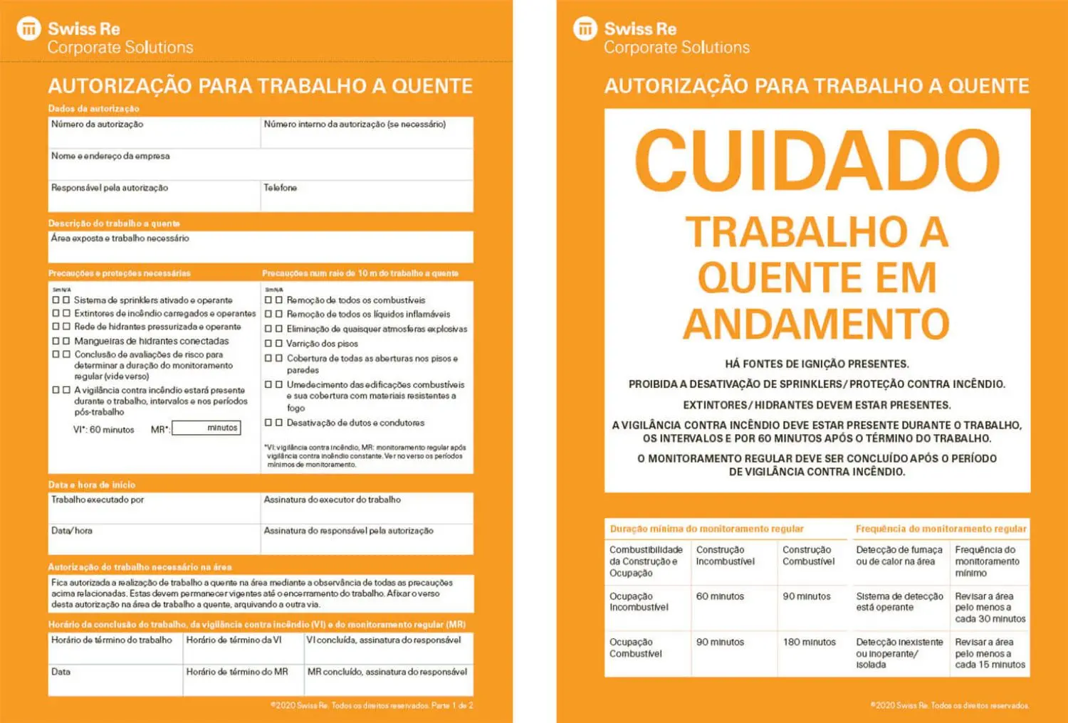 Autorização para trabalho a quente