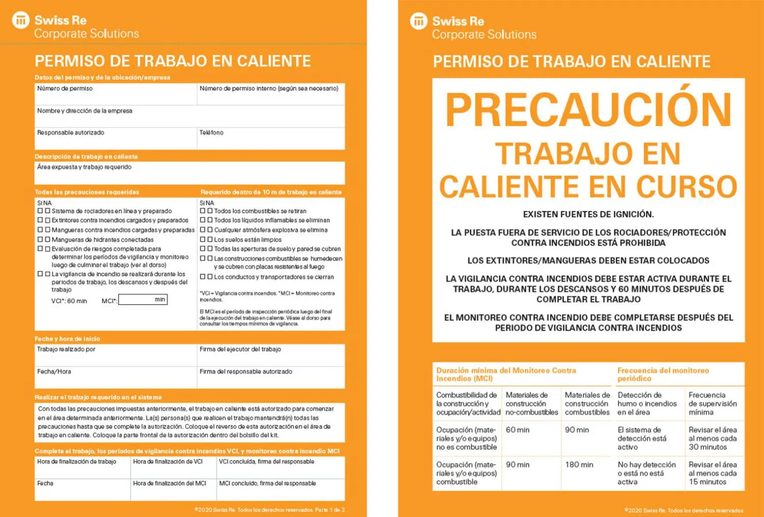 Permis para Trabajo en Caliente